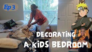 RENTAL FRIENDLY DECORATING IDEAS: Ep3 |Decorate a Themed Kids Bedroom with me| NEW FURNITURE PIECES