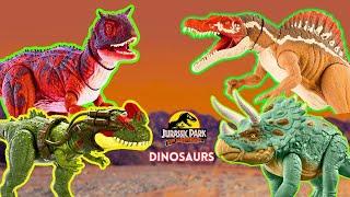 Amazing Jurassic World Dinosaurs | T-REX , Velociraptor, Spinosaurus, Triceratops,Pteranodon& More!