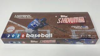 Cracking open a 2020 Topps Stadium Club Baseball Card Box