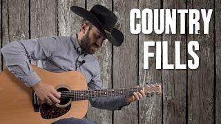 Country Rhythm Guitar Fill Riffs Up the Neck with 1st Position Scales - Easy Guitar Lesson Tutorial