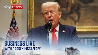 Financial markets reel as Trump tariffs come into effect | Business Live with Darren McCaffrey