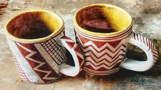 Making Mugs Using Primitive Techniques - The Whole Pottery Process
