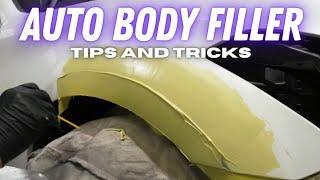 Auto body filler tips and techniques for a laser straight repair. diy auto body