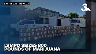 Las Vegas Police seize more than 800 pounds of marijuana at northwest valley home