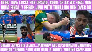 THIRD TIME LUCKY FOR DRAVID AND ROHIT AFTER WC FINAL WIN…SA CHOKE AGAIN AS INDIA FINALLY BREAK JINX…