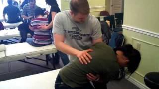 Lower Thoracic Spine Osteopathic Technique with Post Isometric Relaxation