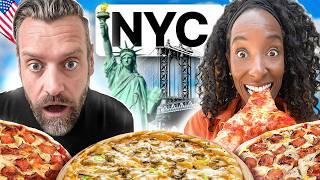 Brits try New York Pizza For The First Time!! In NYC USA Episode 3