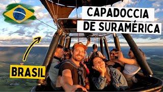 MOMENTS OF TENSION IN THE SKY when flying in a BALLOON for the first time 🫣- BRAZIL