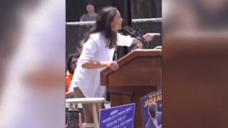 ‘Hard to watch’: AOC slammed for ‘unserious’ rally attendance
