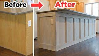 How to: Remodel/Update Cheap Builder Grade Kitchen Island - DIY Makeover Renovation