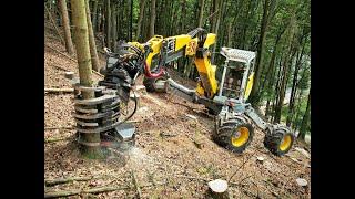 4K| Menzi Muck M545 & Ponsse Scorpion King • Big Slope • Steilhang • Schreitbagger in Action 