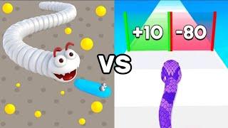 Snake Run Race  VS Worms Clash Snake Games 