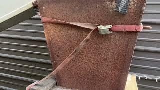 Setup for bagging corn