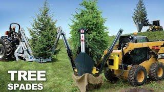 10 Amazing machines tree transplanting |Tree spade attachment | Save Trees