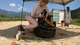 Attempting To Mow 3 Acres Of Brush (Mower Modifications JD 322)