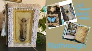 Romantik Junk Journal flipthrough durch das Buch