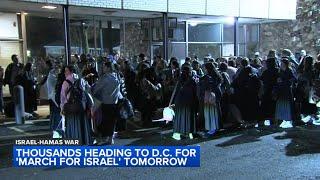 Thousands head to Washington, DC for 'March for Israel'