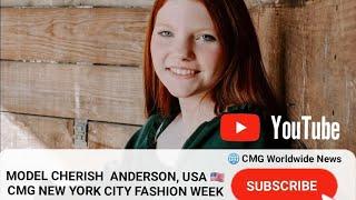Model Cherish  Anderson USA  with CMG New York City Fashion Week!