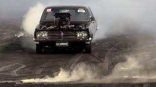 UCSMOKE burnout car Dragway at the Bend EPIC tyre-slashing skids 6/7/24