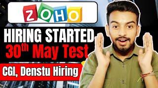 Zoho Hiring Started | CGI, Dentsu Biggest Hiring Announced | OFF Campus Drive For 2025, 2024 Batch