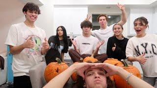 Carving pumpkins with friends part 2