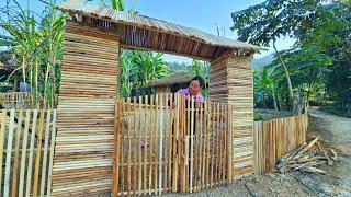 DAN successfully assembled a beautiful wooden gate and fence by himself - Ly Xuan Dan