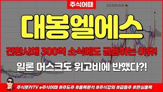 대봉엘에스주가전망-전환사채 300억 소식에도 급등하는 이유! 일론 머스크도 위고비에 반했다?! 주가는 새로운 '파동'의 시작입니다!