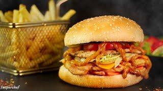 Smoky Grilled Chicken Burger Recipe By SooperChef