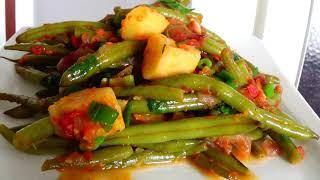 Delicious green beans with potatoes