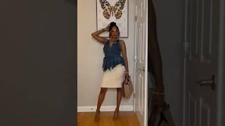 #ZeroWaste #Upcycled Denim Peplum top