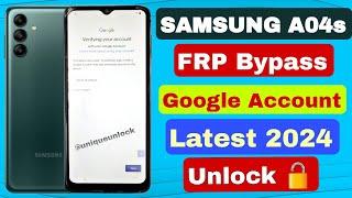 Samsung A04s frp unlock | New tool | Frp bypass 2024 | Google Account remove