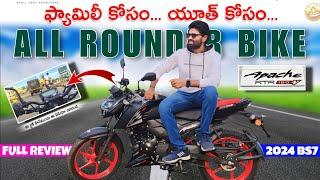 2024 Apache RTR 160 4V Dual ABS Ride review in Telugu | RTR 160 4V Pros & cons |Sunil Tech knowledge