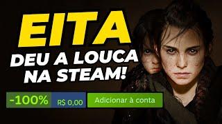 VOA! Jogos GRÁTIS Steam, ofertas RARAS de Days Gone, Plague Tale, The Witcher e novos jogos no Prime