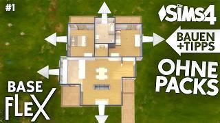 FLEXIBLES Die Sims 4 Haus bauen ohne Packs | Base Flex #1: Grundriss (deutsch)