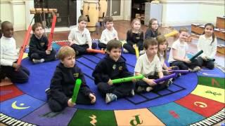 First Graders Play Boomwhackers