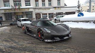 Supercars in St. Moritz 2024 - Jesko, Gemballa, Zagato, GT BlackSeries and more!