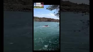 Khabib Nurmagomedov Takes Big Swim. #ufc #ufcfightnight #khabib #khabibnurmagomedov #lake #2023