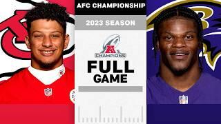 Kansas City Chiefs vs. Baltimore Ravens Full Game | AFC Championship | NFL 2023 Season