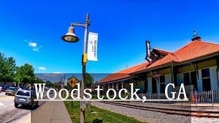 Woodstock, GA - Downtown Walking Tour - 4K