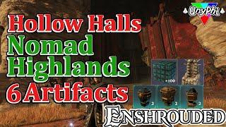 Nomad Highlands Hollow Halls Artifacts - Plus 2 Craft Recipes - Enshrouded