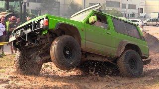 Nissan Patrol extreme off-road in mud & full power climb