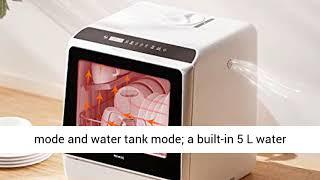 Portable Countertop Dishwasher, NOVETE Compact Dishwashers with 5 L Built-in Water