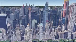 Non-stop flying over Manhattan, New York City, Epic, Google Earth Pro
