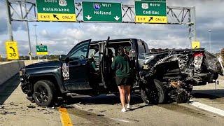 INSANE HIGHWAY CRASH CAUGHT ON DASH CAM