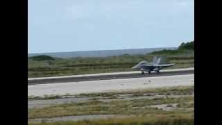 USMC FA 18 landing Midway Atoll NWR Henderson Field Aug 2 2012 J Klavitter USFWS