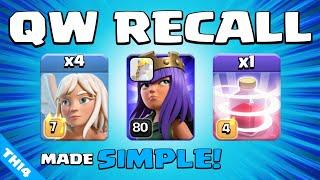 QUEEN WALK RECALL = 3 STAR EASY MODE!!! TH14 Attack Strategy | Clash of Clans