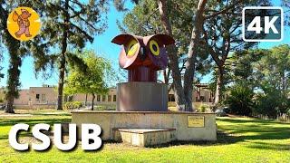 4K CSUB Campus Walking Tour, Cal State Bakersfield, CA |  Binaural Sound