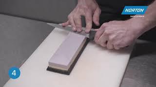 How to use the Norton 240/1000 grit whetstone to sharpen and redress blades