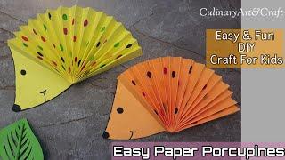 How to make paper porcupine | Easy paper crafts | Easy crafts with paper | DIY paper toy