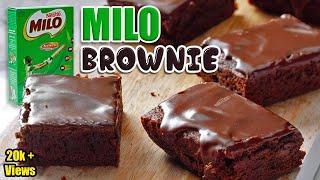 Milo brownie recipe | how to make brownies from milo | මයිලෝ වලින් බ්‍රව්නී හදමු | Easy Brownies